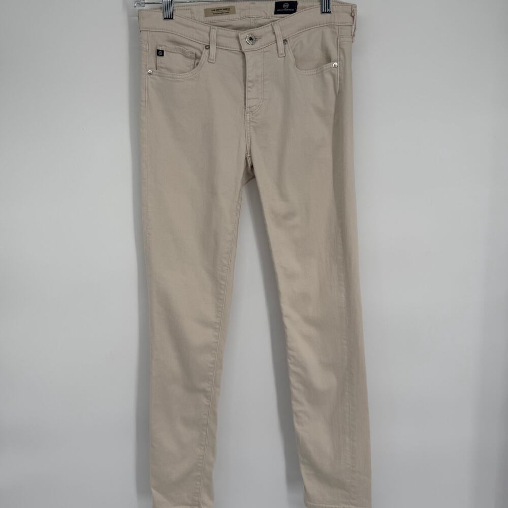 Adriano Goldschmied Jeans Women's 26 Tan The Stevie Ankle Slim Straight‎